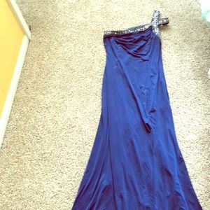 Midnight blue prom dress
